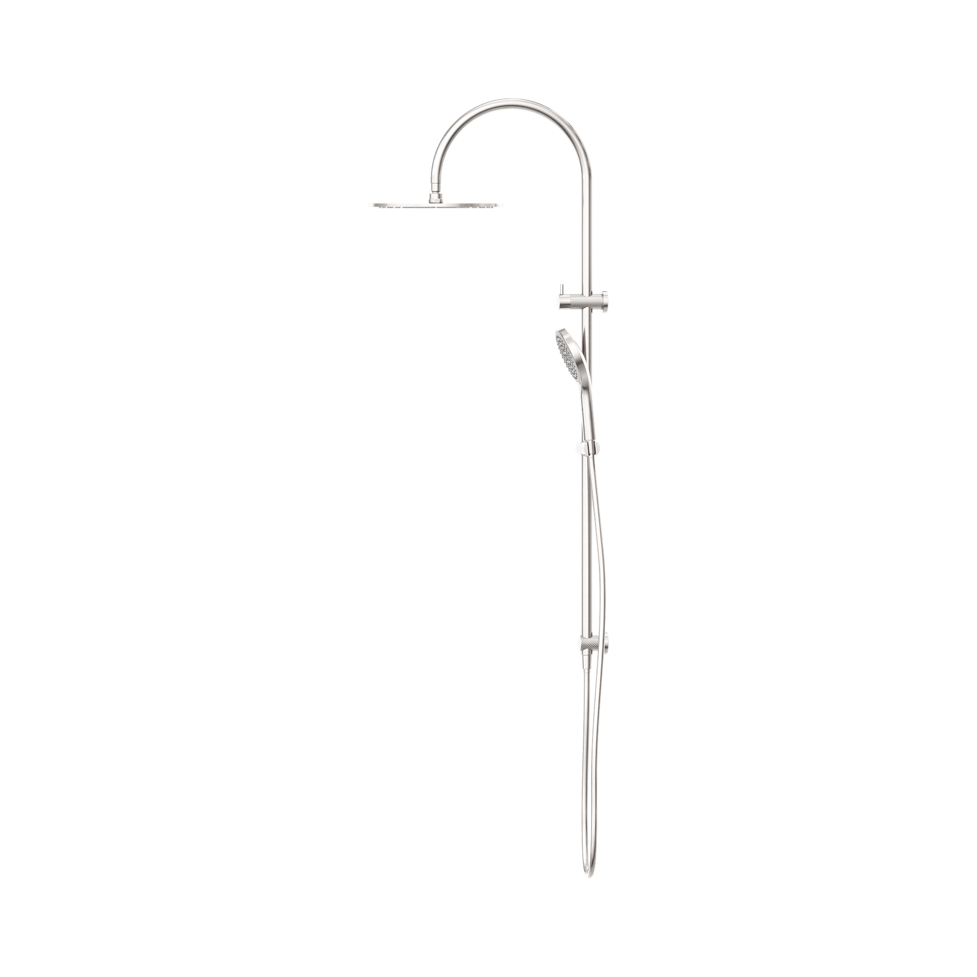 Nero Opal Twin Shower With Air Shower II, Brushed Nickel