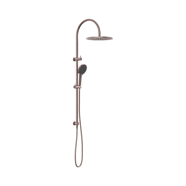 Nero Opal Twin Shower With Air Shower II, Brushed Bronze