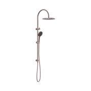 Nero Opal Twin Shower With Air Shower II, Brushed Bronze