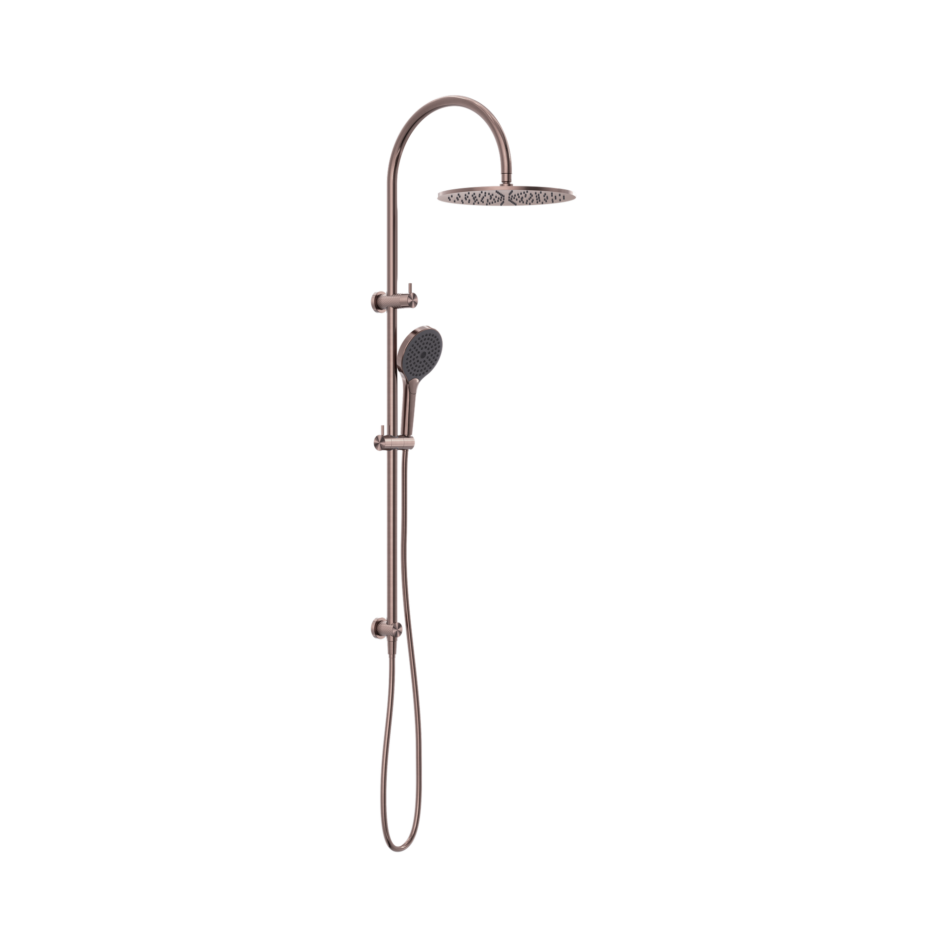 Nero Opal Twin Shower With Air Shower II, Brushed Bronze