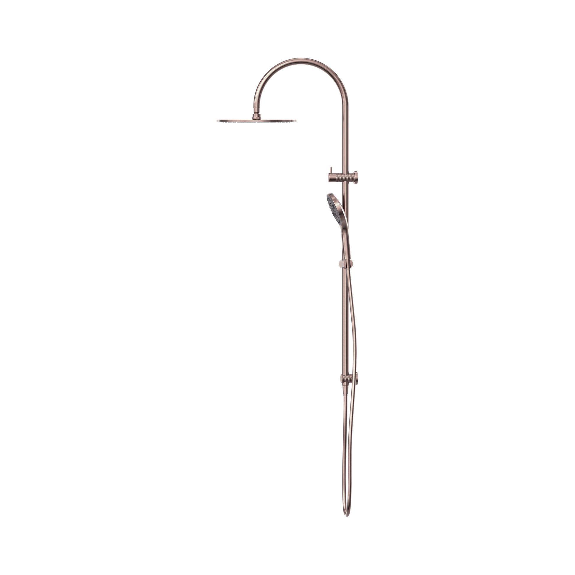 Nero Opal Twin Shower With Air Shower II, Brushed Bronze