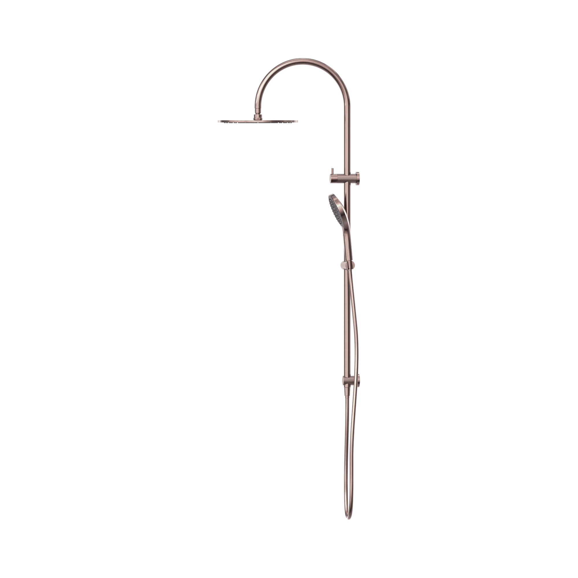 Nero Opal Twin Shower With Air Shower II, Brushed Bronze