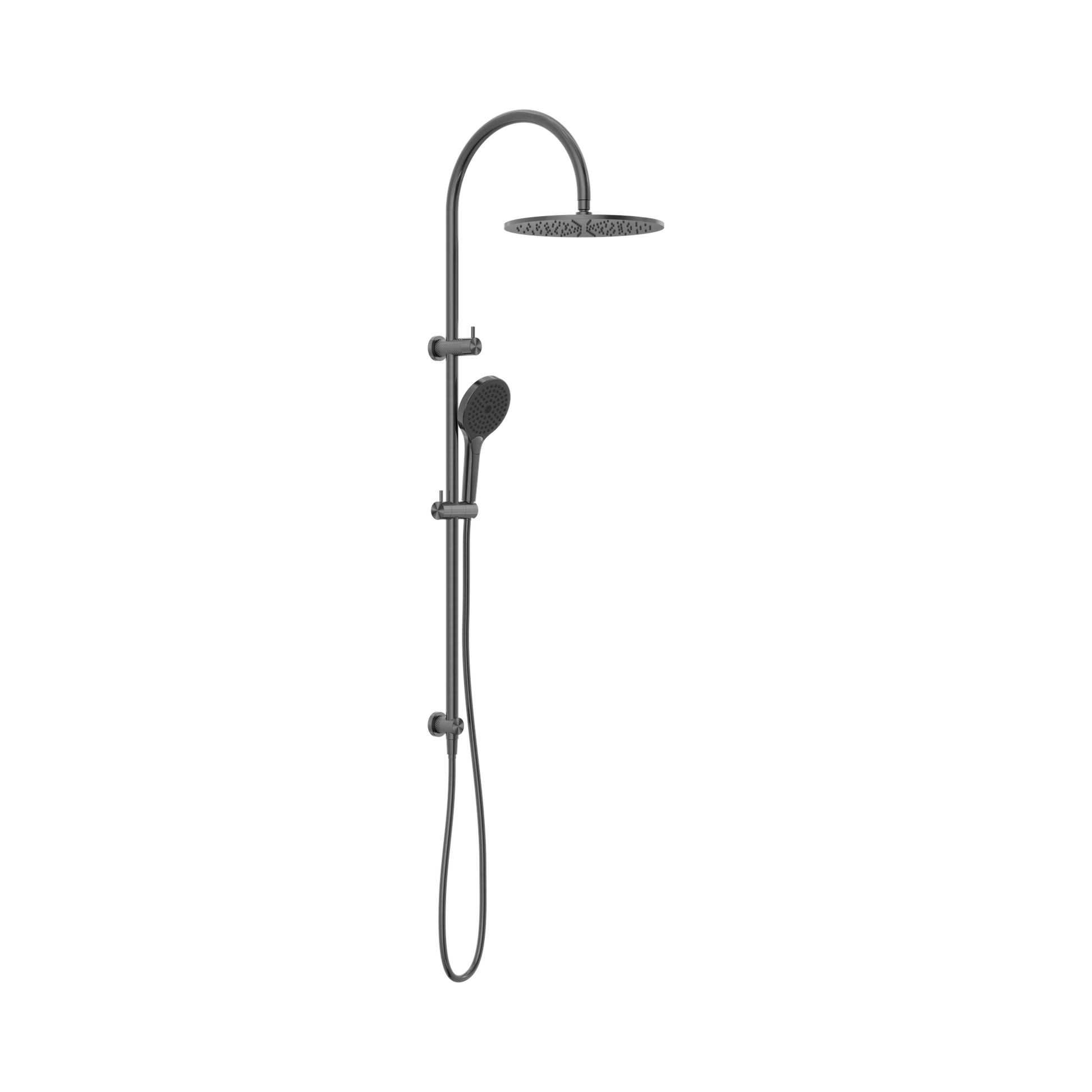 Nero Opal Twin Shower With Air Shower II, Graphite