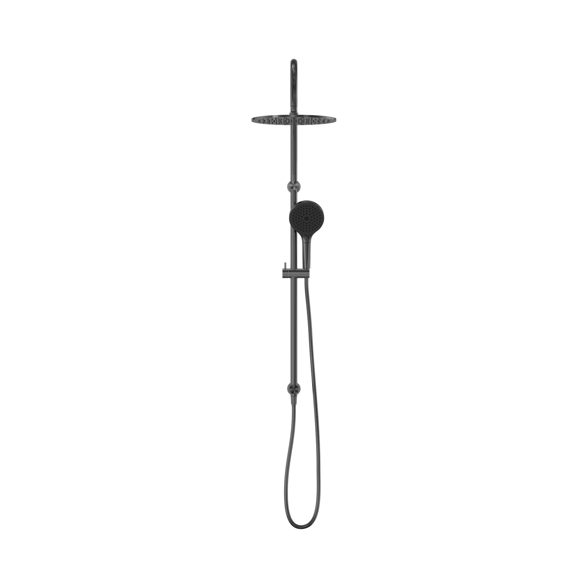 Nero Opal Twin Shower With Air Shower II, Graphite
