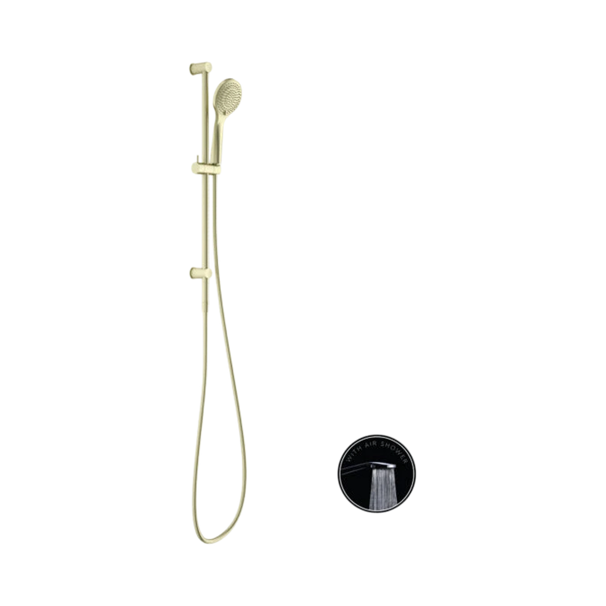 Nero Opal Shower Rail With Air Shower, Brushed Gold