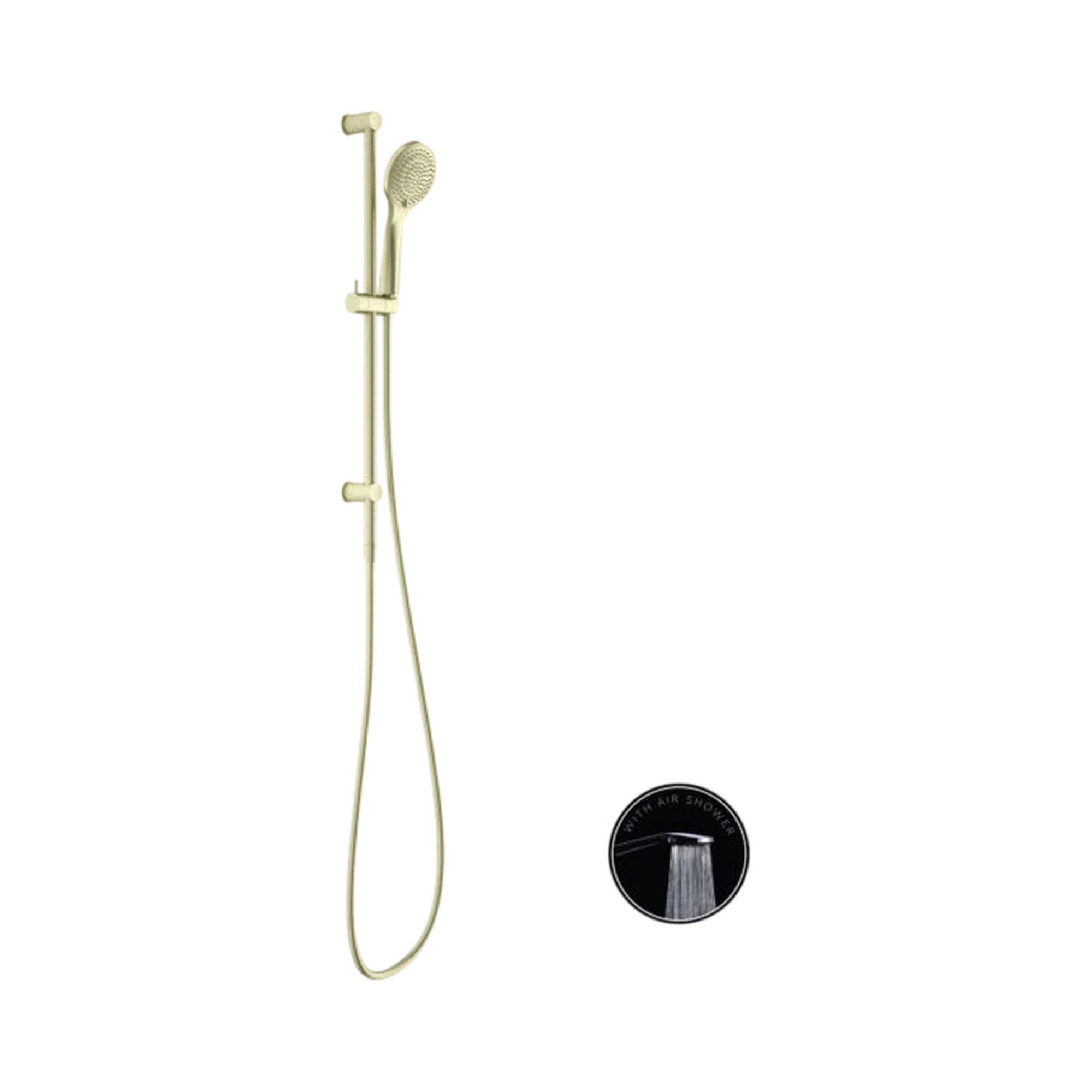 Nero Opal Shower Rail With Air Shower, Brushed Gold