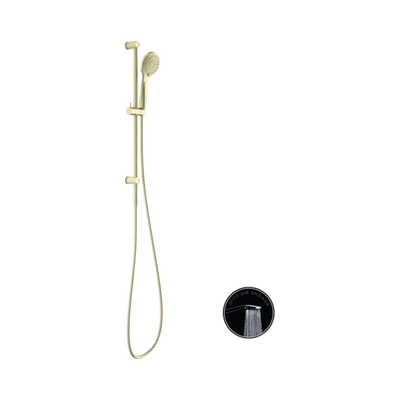 Nero Opal Shower Rail With Air Shower, Brushed Gold