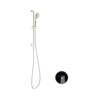 Nero Opal Shower Rail With Air Shower, Brushed Nickel