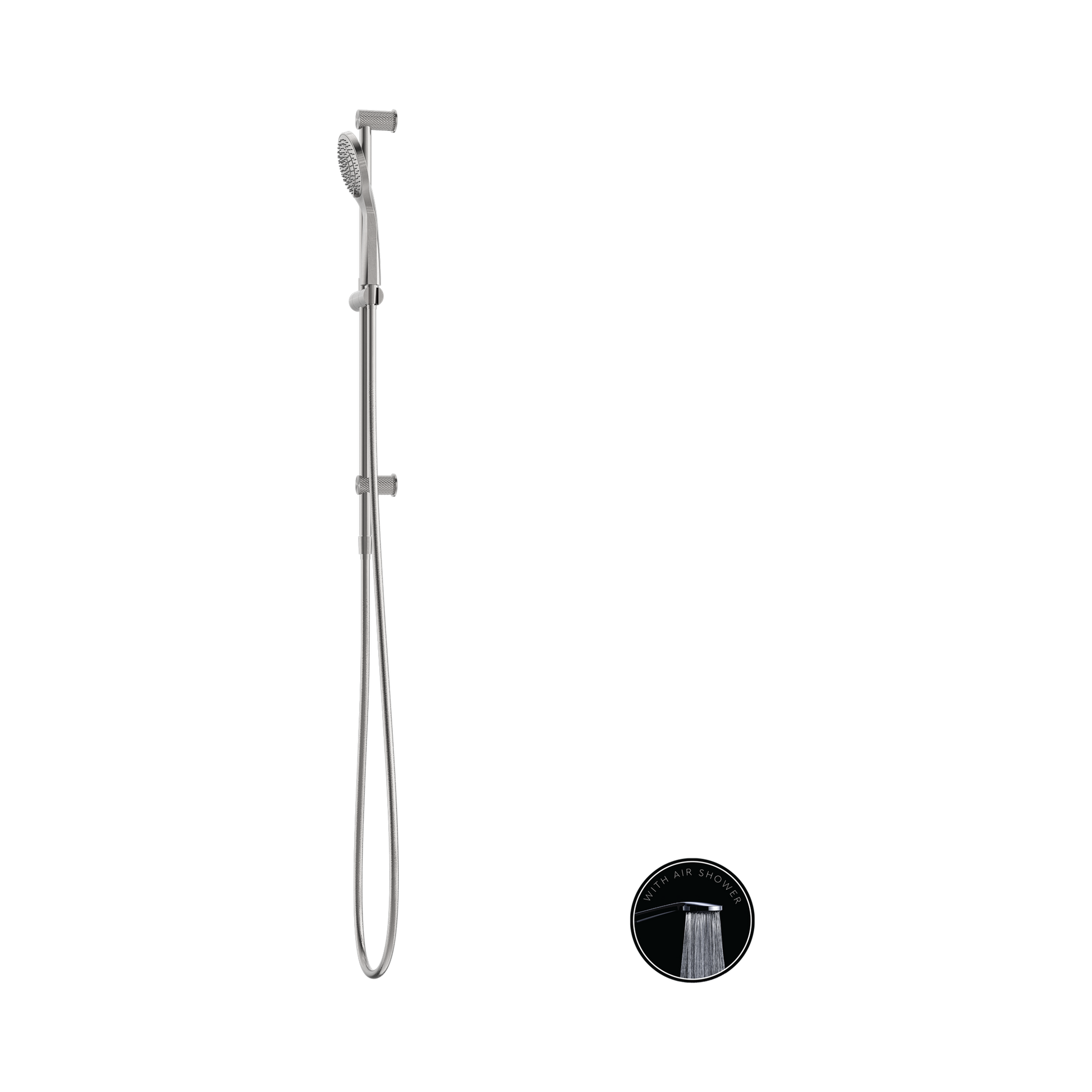 Nero Opal Shower Rail With Air Shower, Brushed Nickel