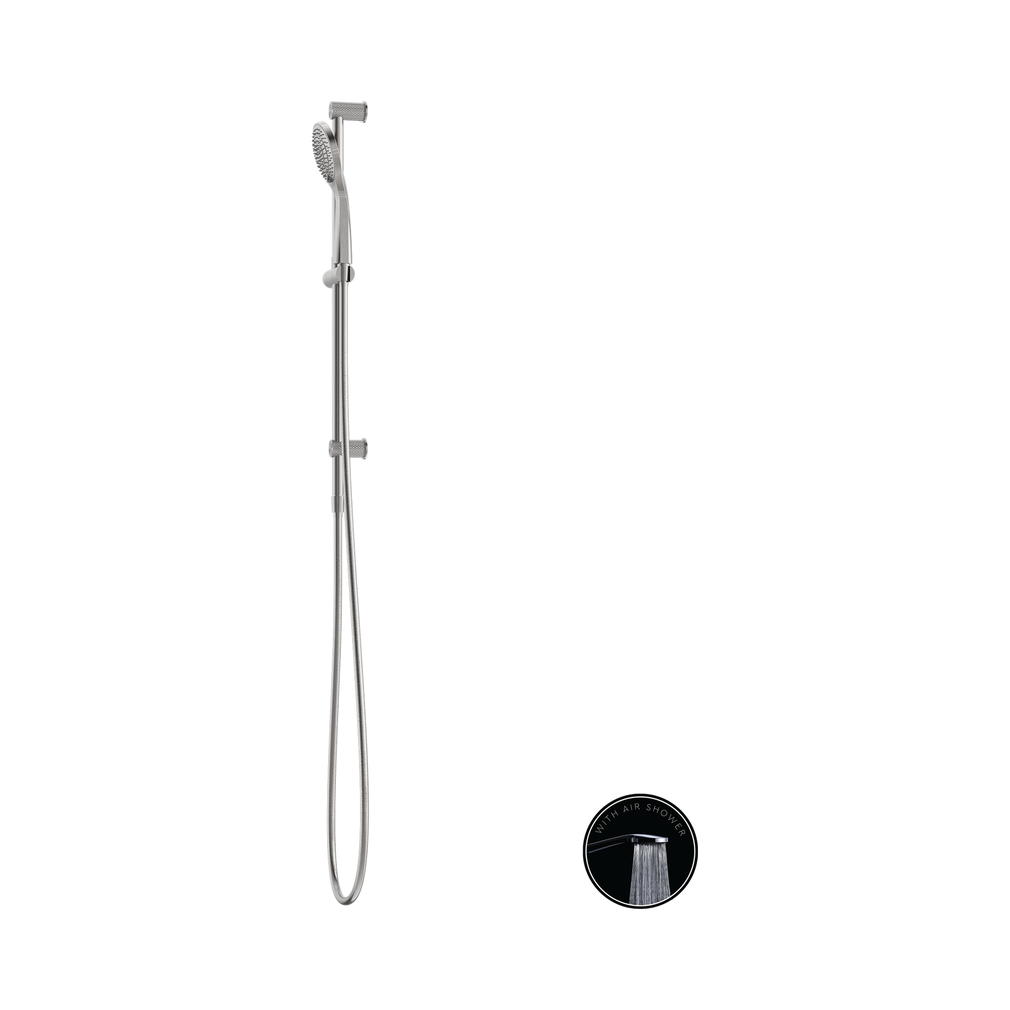 Nero Opal Shower Rail With Air Shower, Brushed Nickel
