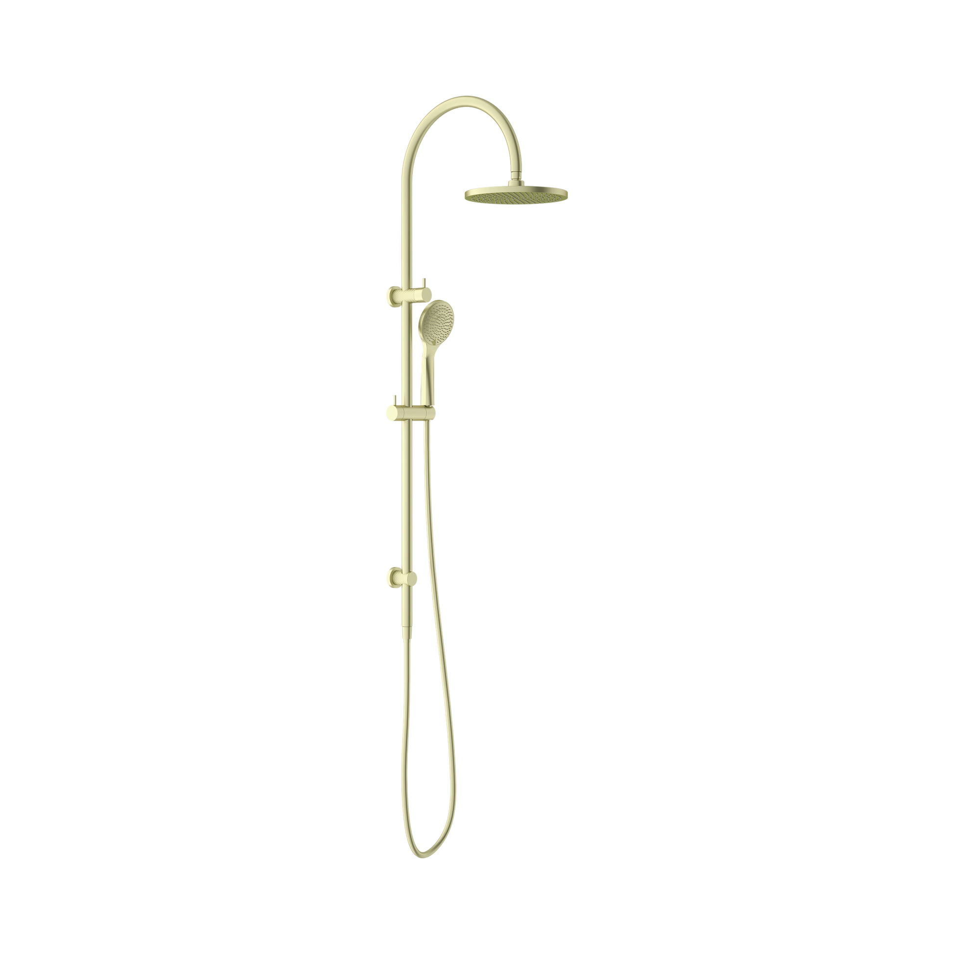 Nero Opal Twin Shower With Air Shower, Brushed Gold