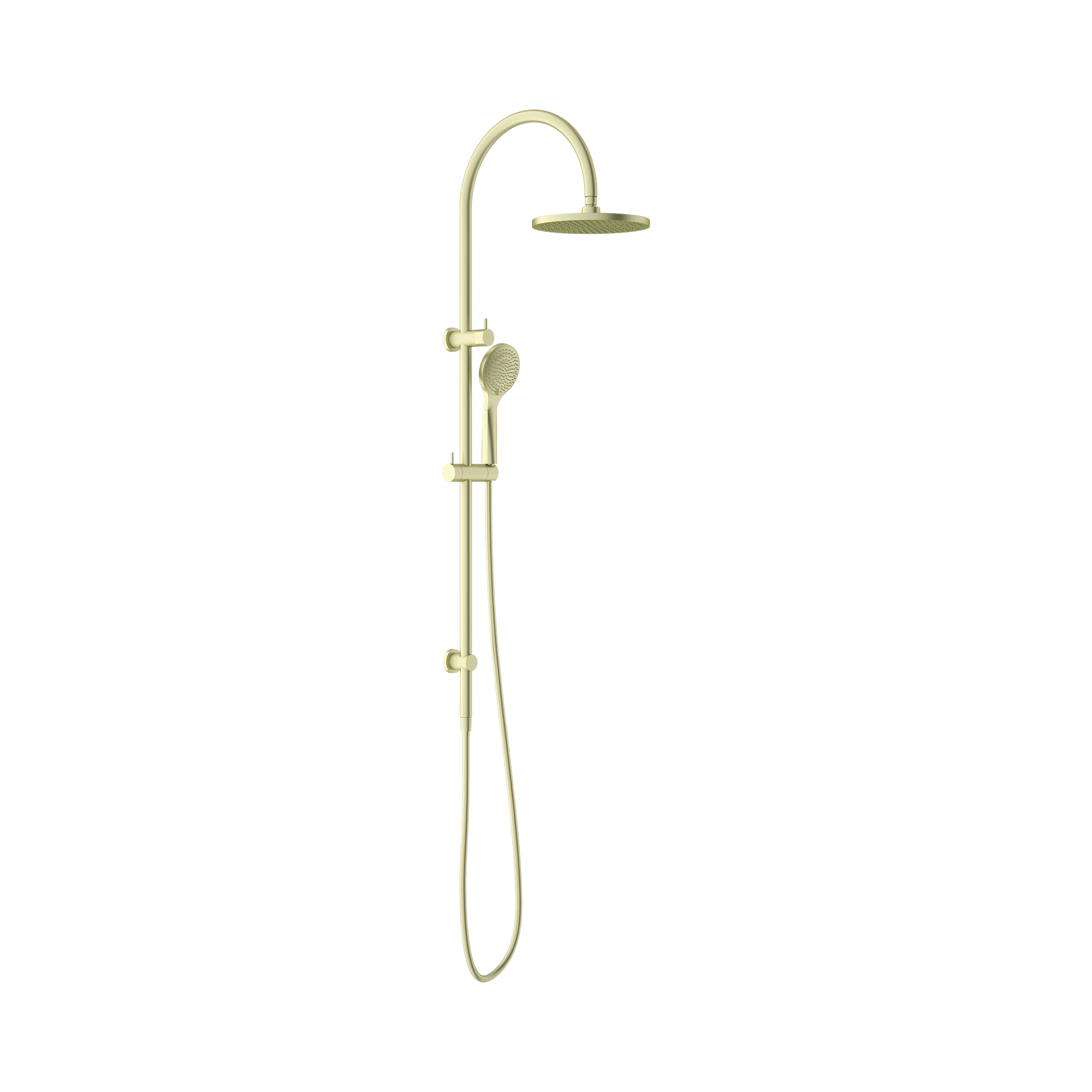 Nero Opal Twin Shower With Air Shower, Brushed Gold