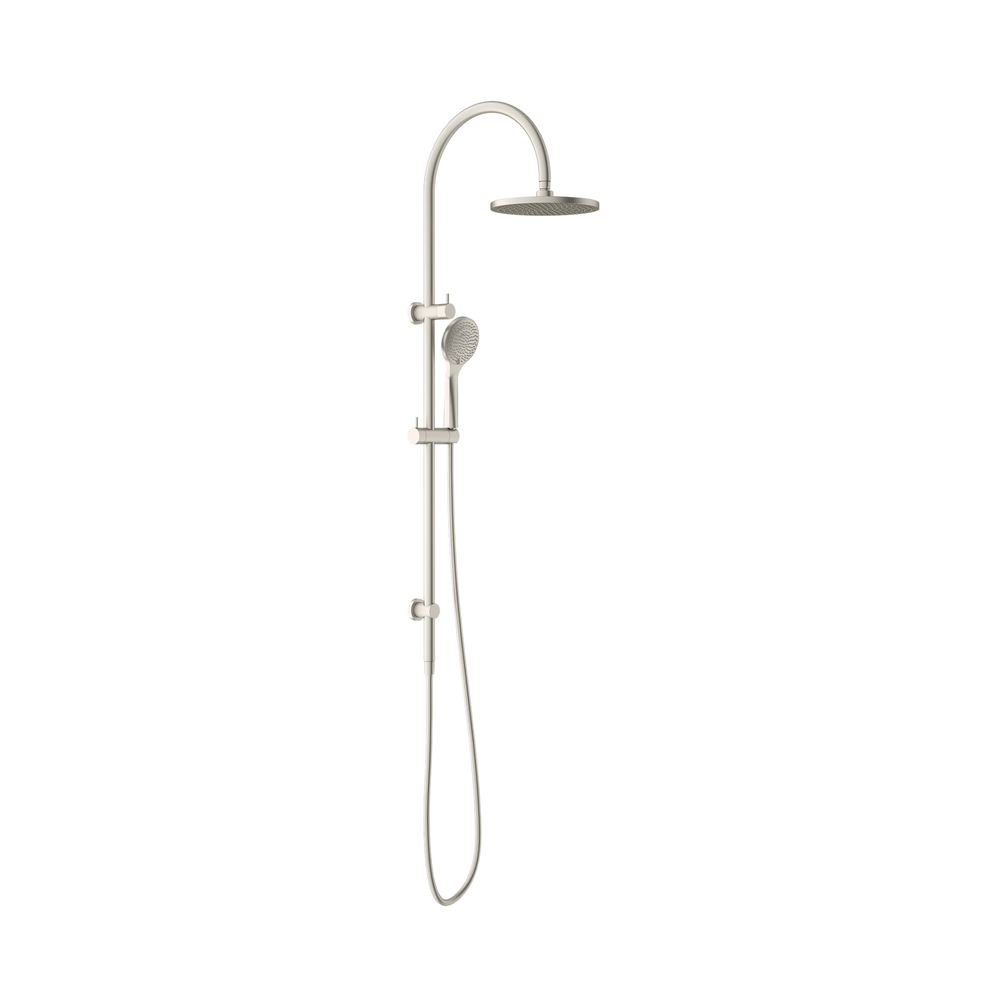 Nero Opal Twin Shower With Air Shower, Brushed Nickel