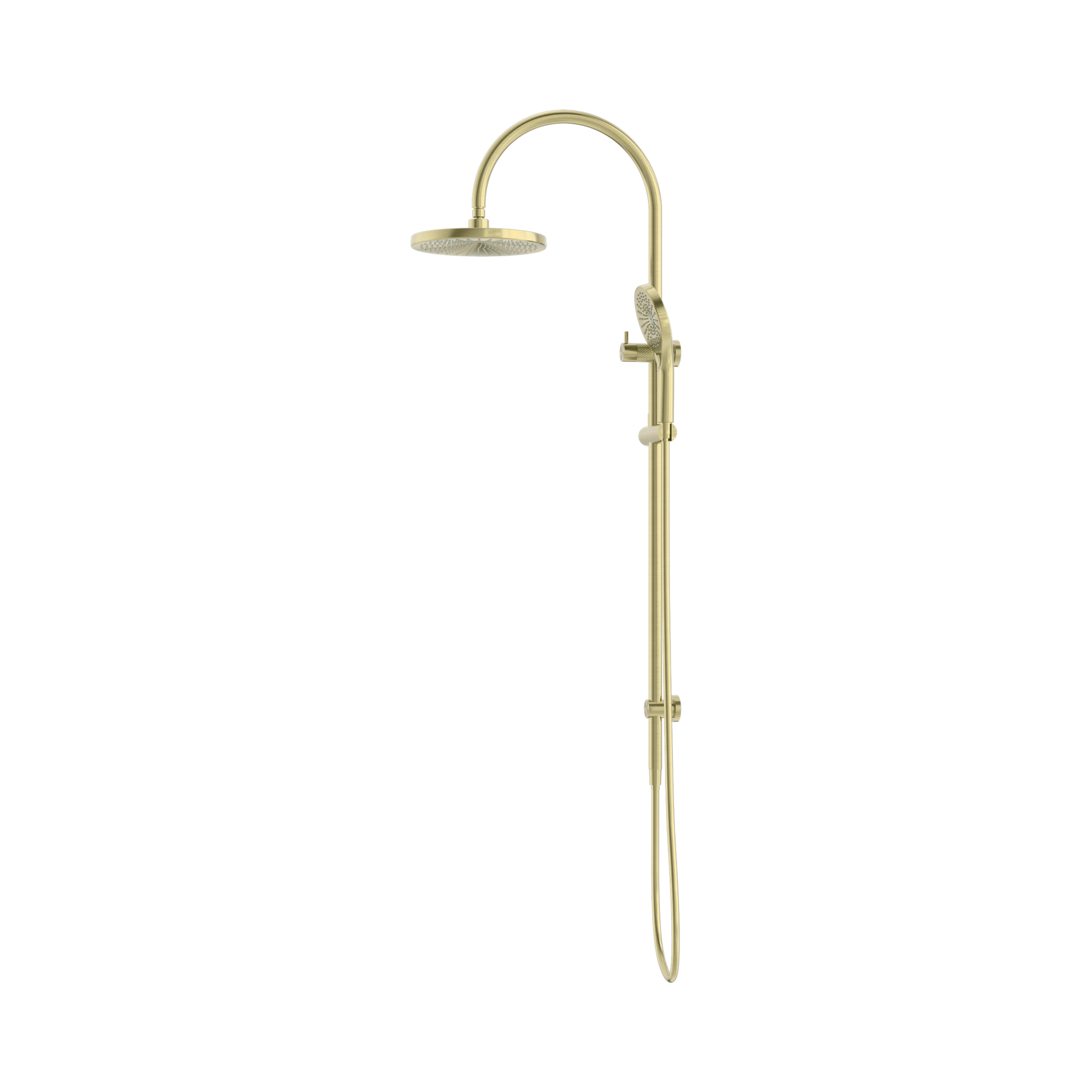 Nero Opal Twin Shower, Brushed Gold