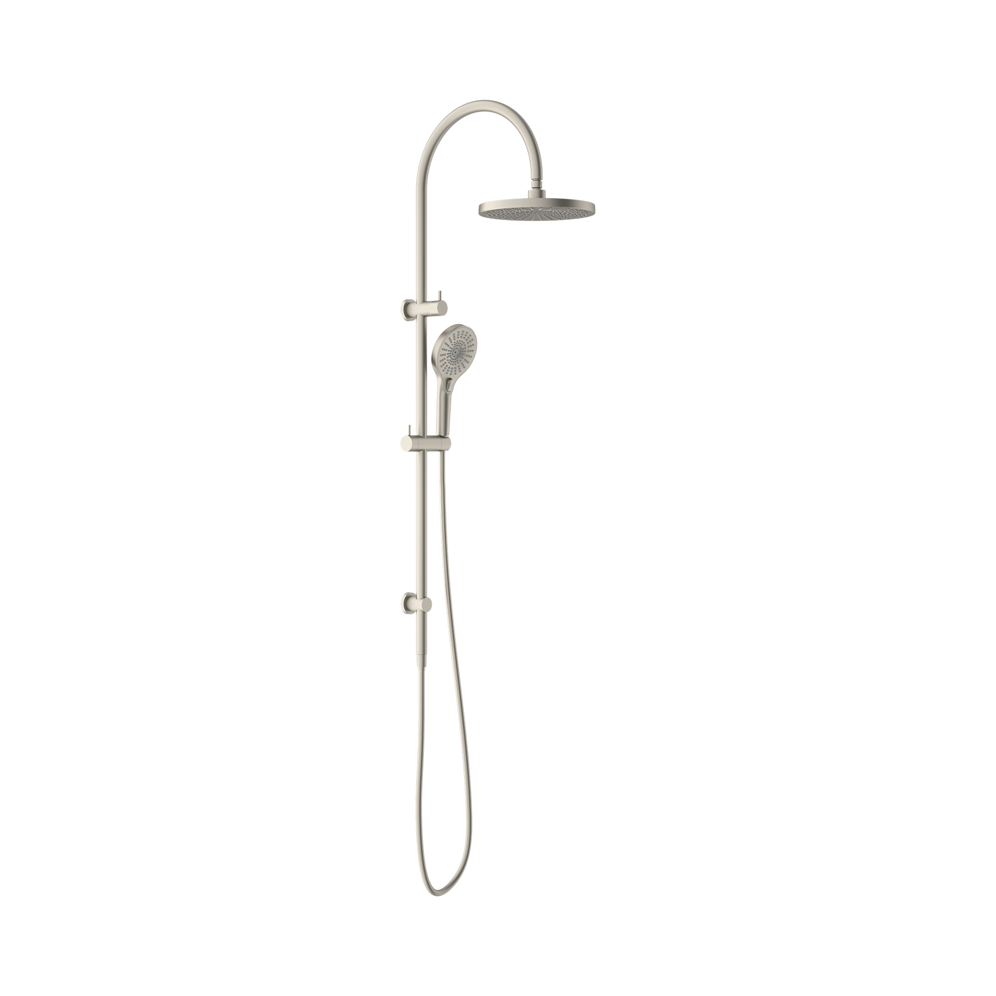 Nero Opal Twin Shower, Brushed Nickel