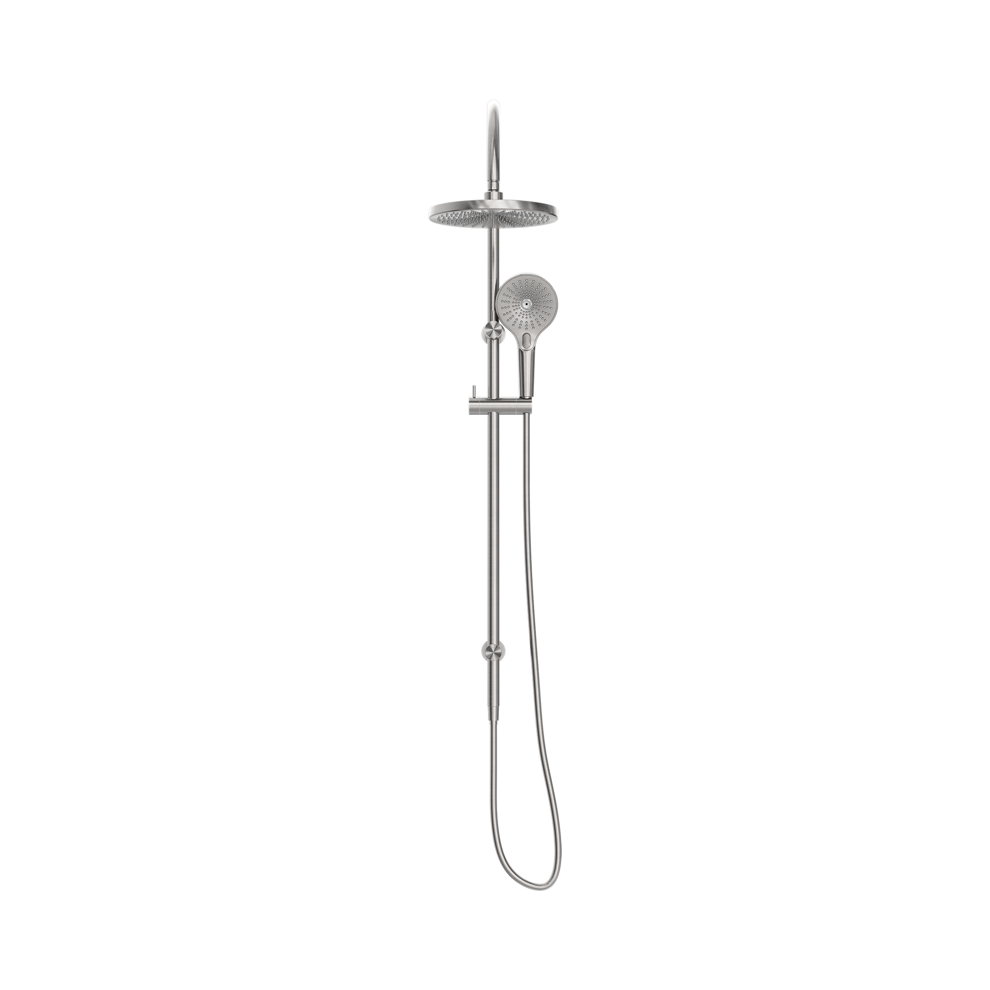 Nero Opal Twin Shower, Brushed Nickel