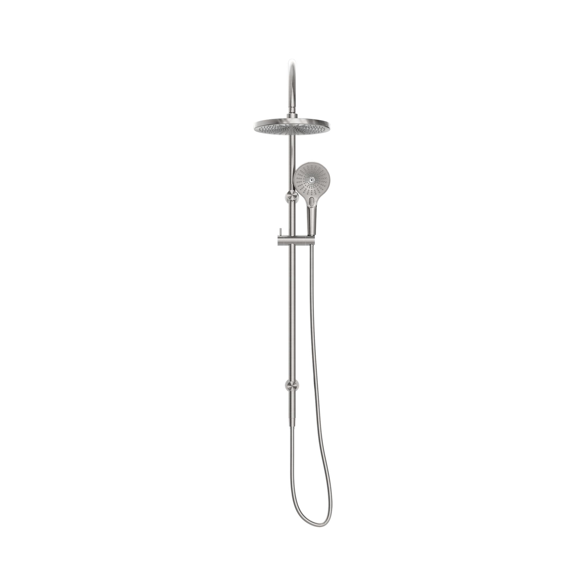 Nero Opal Twin Shower, Brushed Nickel