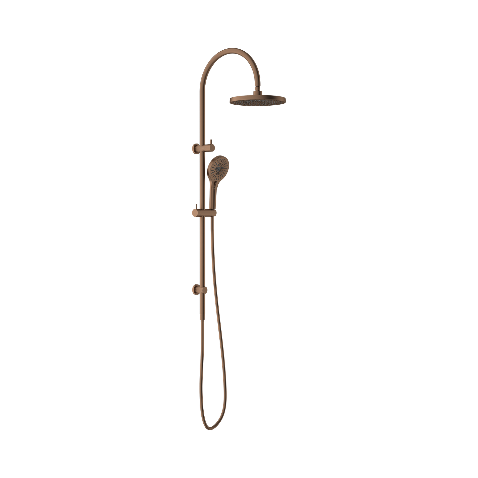 Nero Opal Twin Shower, Brushed Bronze