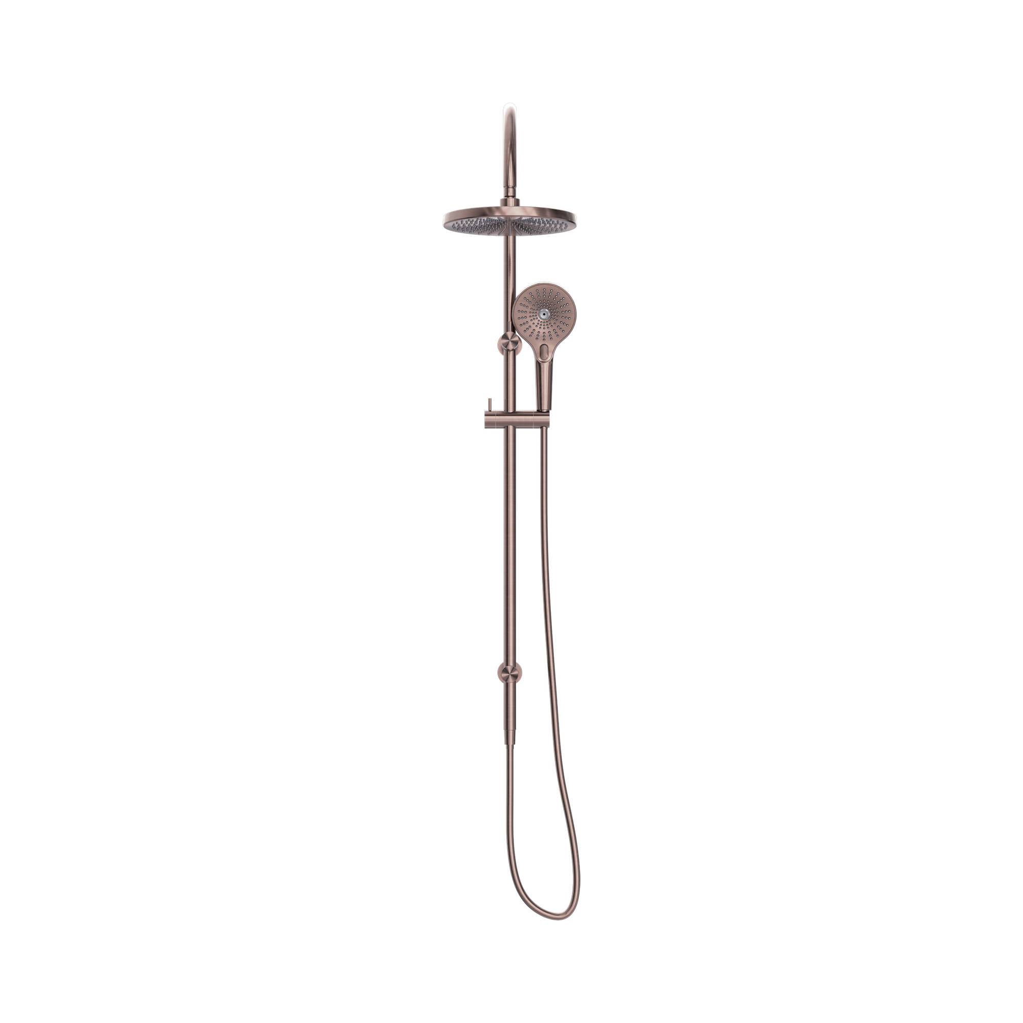Nero Opal Twin Shower, Brushed Bronze