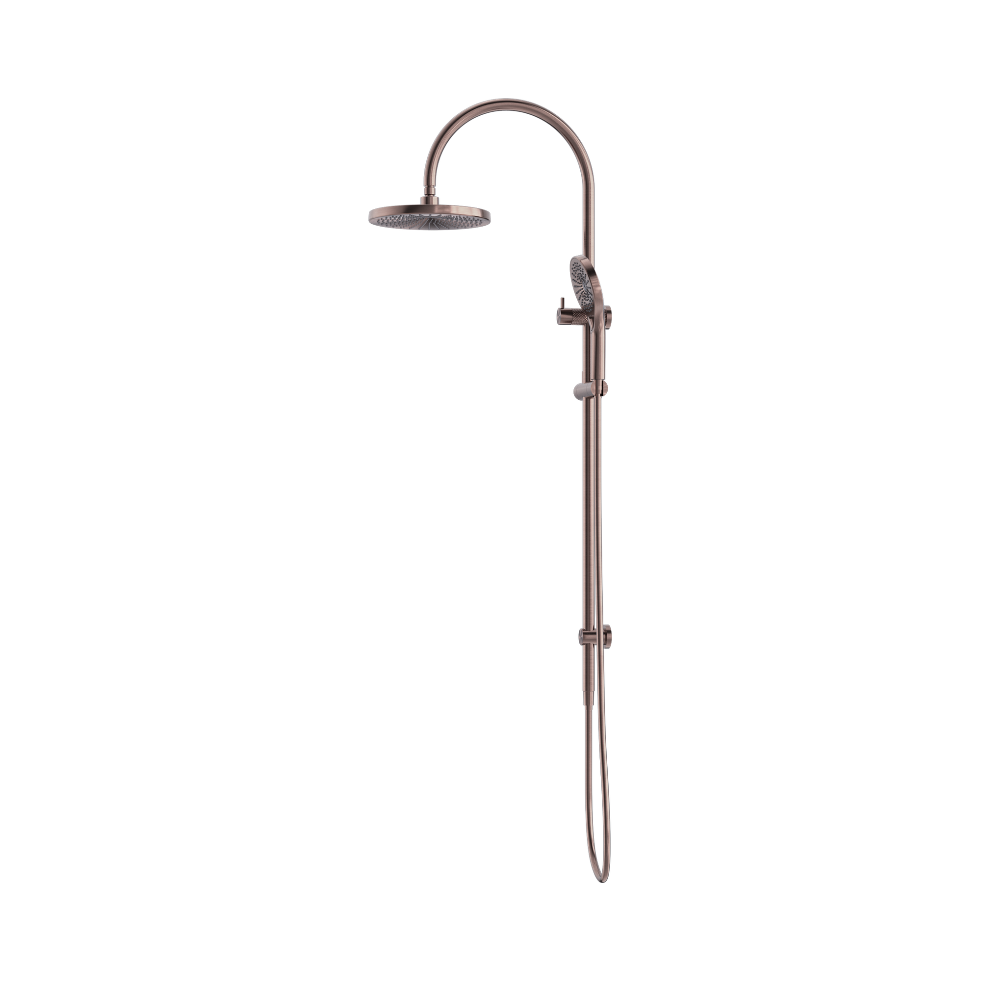 Nero Opal Twin Shower, Brushed Bronze