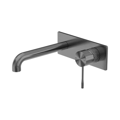 Nero Opal Wall Basin/Bath Mixer 120mm, Graphite