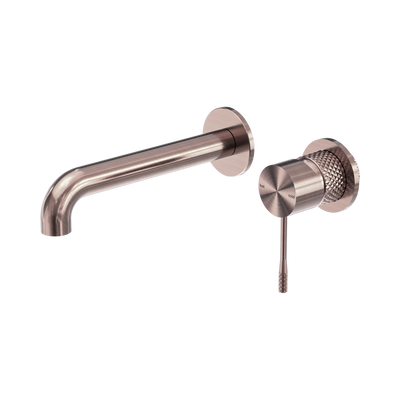 Nero Opal Wall Basin/Bath Mixer Separate Back Plate 160mm, Brushed Bronze
