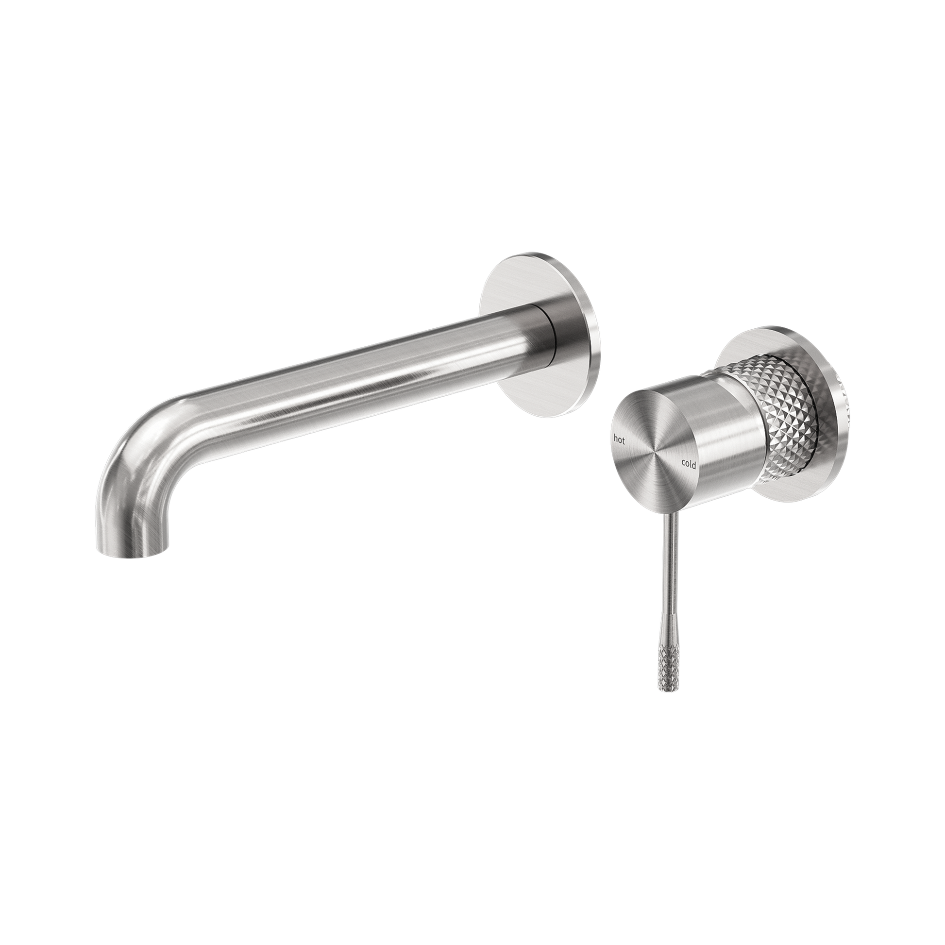 Nero Opal Wall Mixer Set Separate Back Plate 230mm, Brushed Nickel