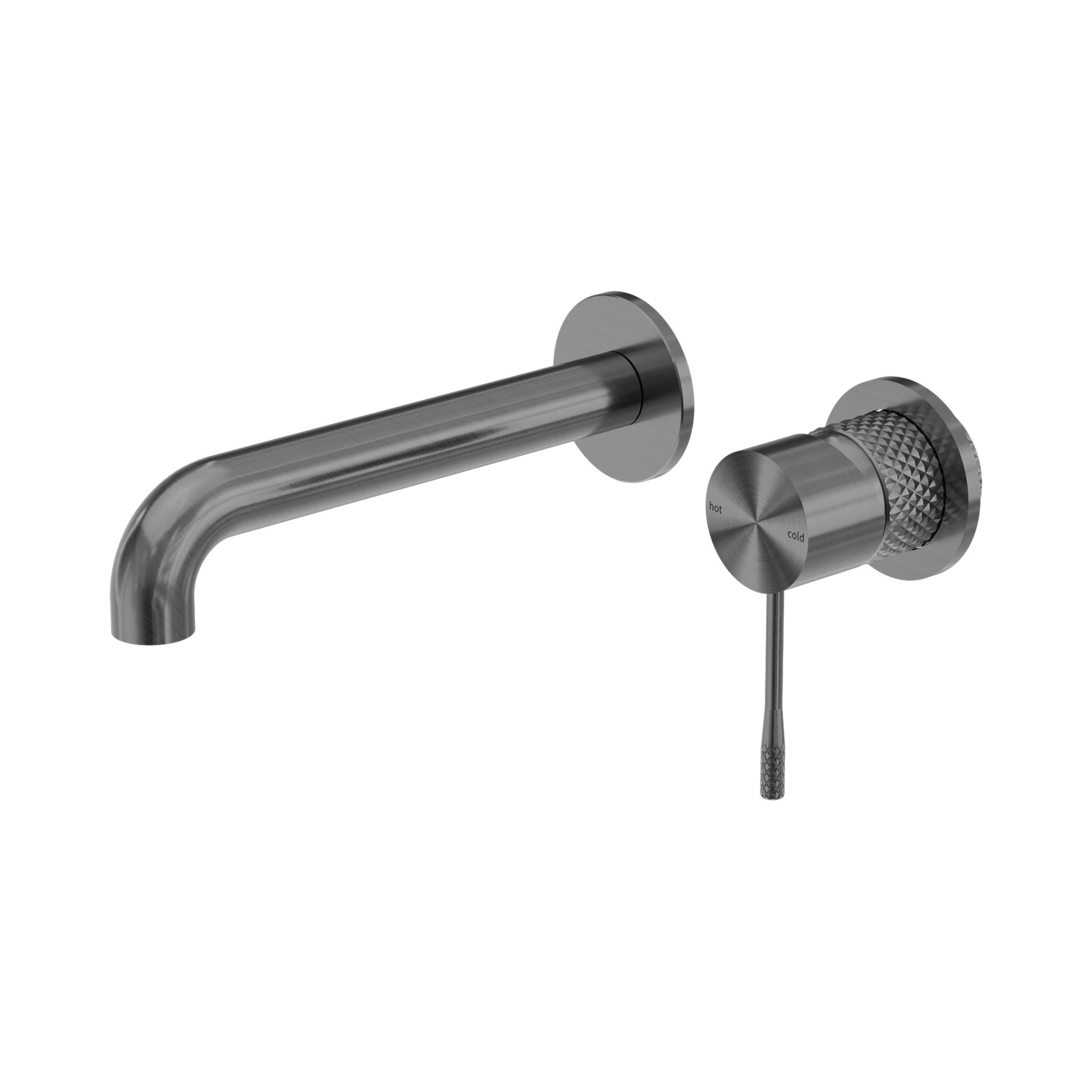 Nero Opal Wall Mixer Set Separate Back Plate 230mm, Graphite