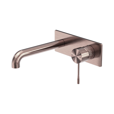 Nero Opal Wall Basin/Bath Mixer 185mm, Brushed Bronze