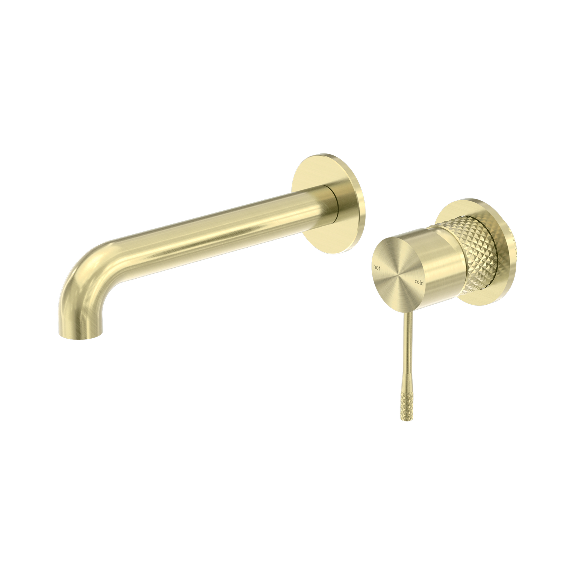 Nero Opal Wall Mixer Set Separate Back Plate 185mm, Brushed Gold