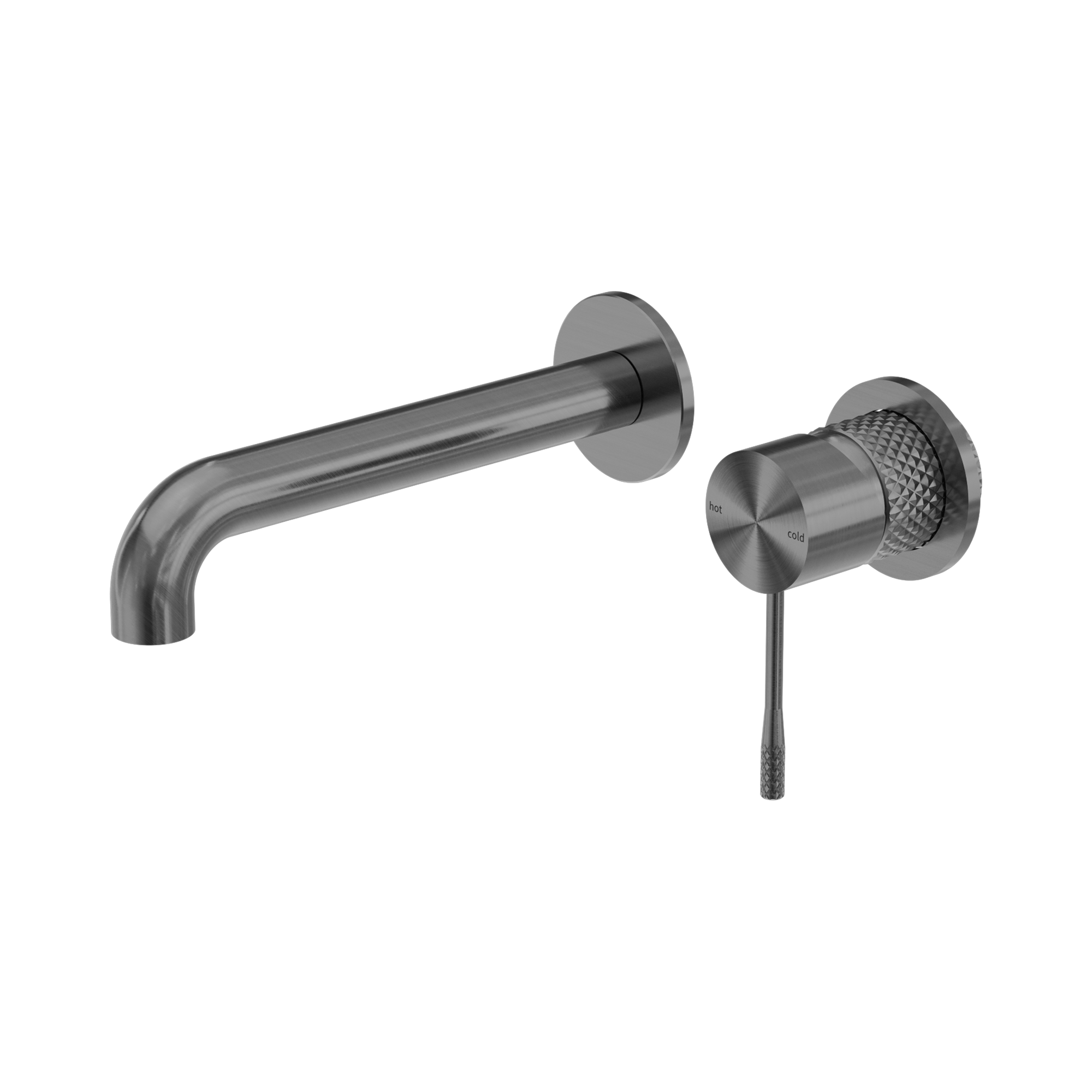 Nero Opal Wall Mixer Set Separate Back Plate 185mm, Graphite
