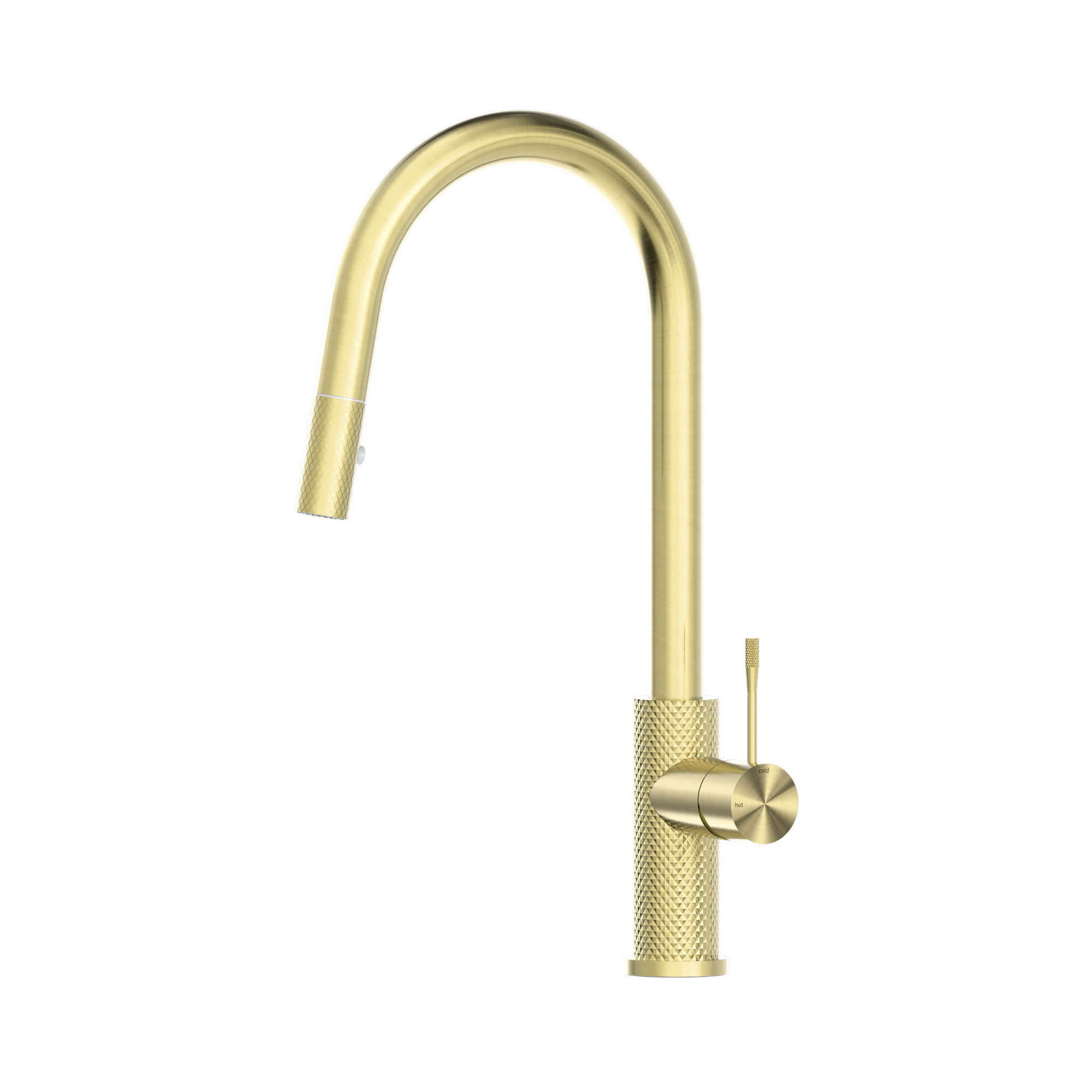 Nero Opal Pull Out Sink Mixer With Vegie Spray Function, Brushed Gold