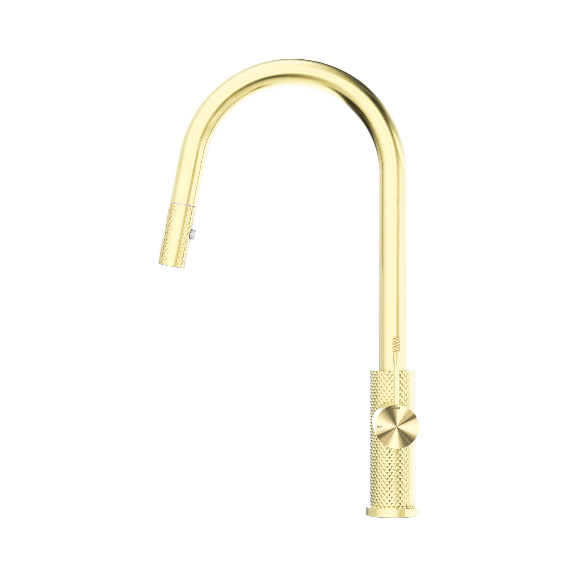 Nero Opal Pull Out Sink Mixer With Vegie Spray Function, Brushed Gold