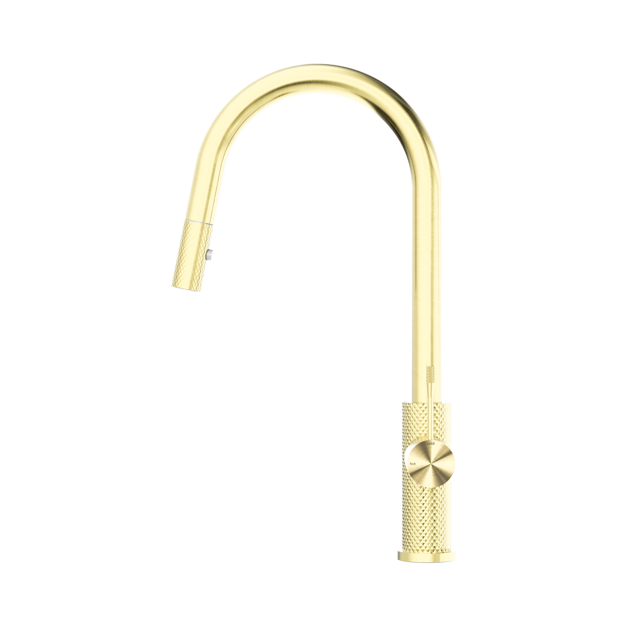 Nero Opal Pull Out Sink Mixer With Vegie Spray Function, Brushed Gold