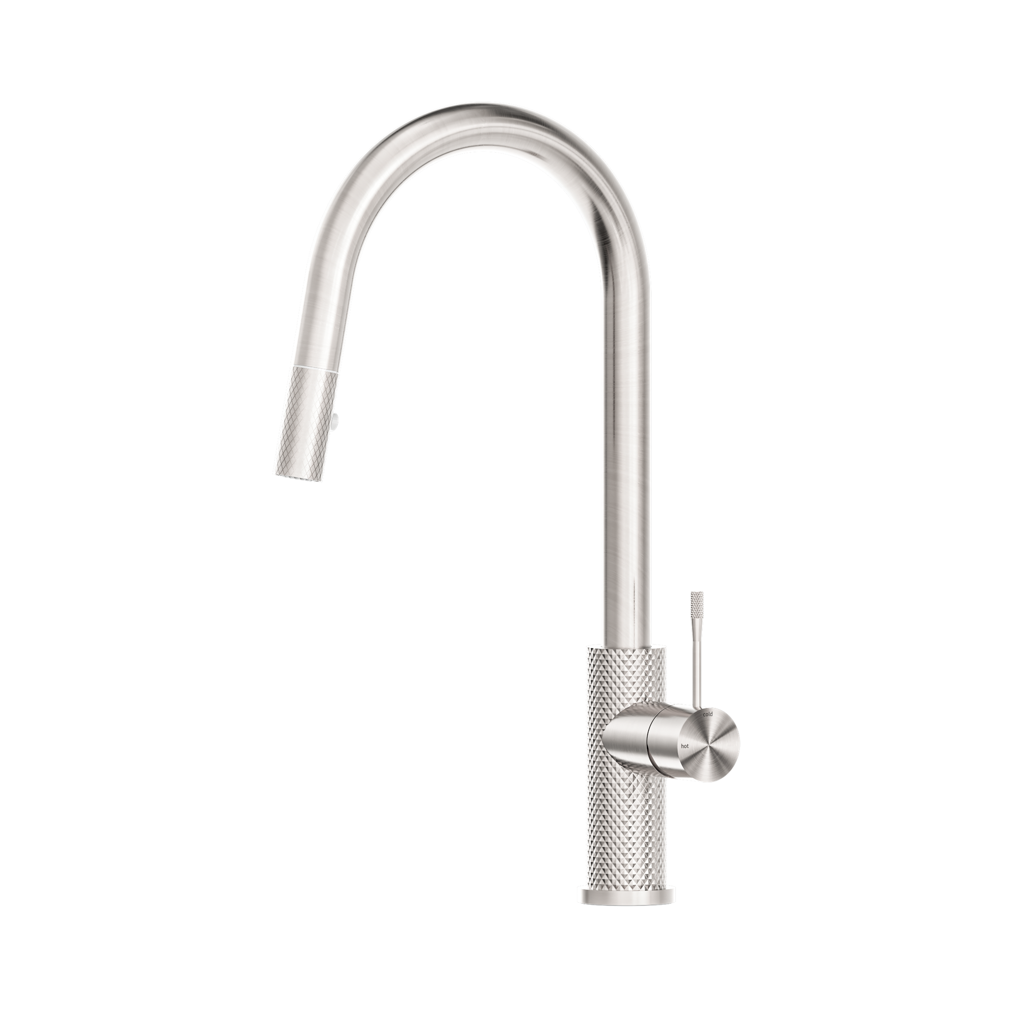 Nero Opal Pull Out Sink Mixer With Vegie Spray Function, Brushed Nickel