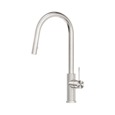 Nero Opal Pull Out Sink Mixer With Vegie Spray Function, Brushed Nickel