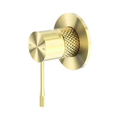 Nero Opal Shower Mixer 80mm Plate, Brushed Gold