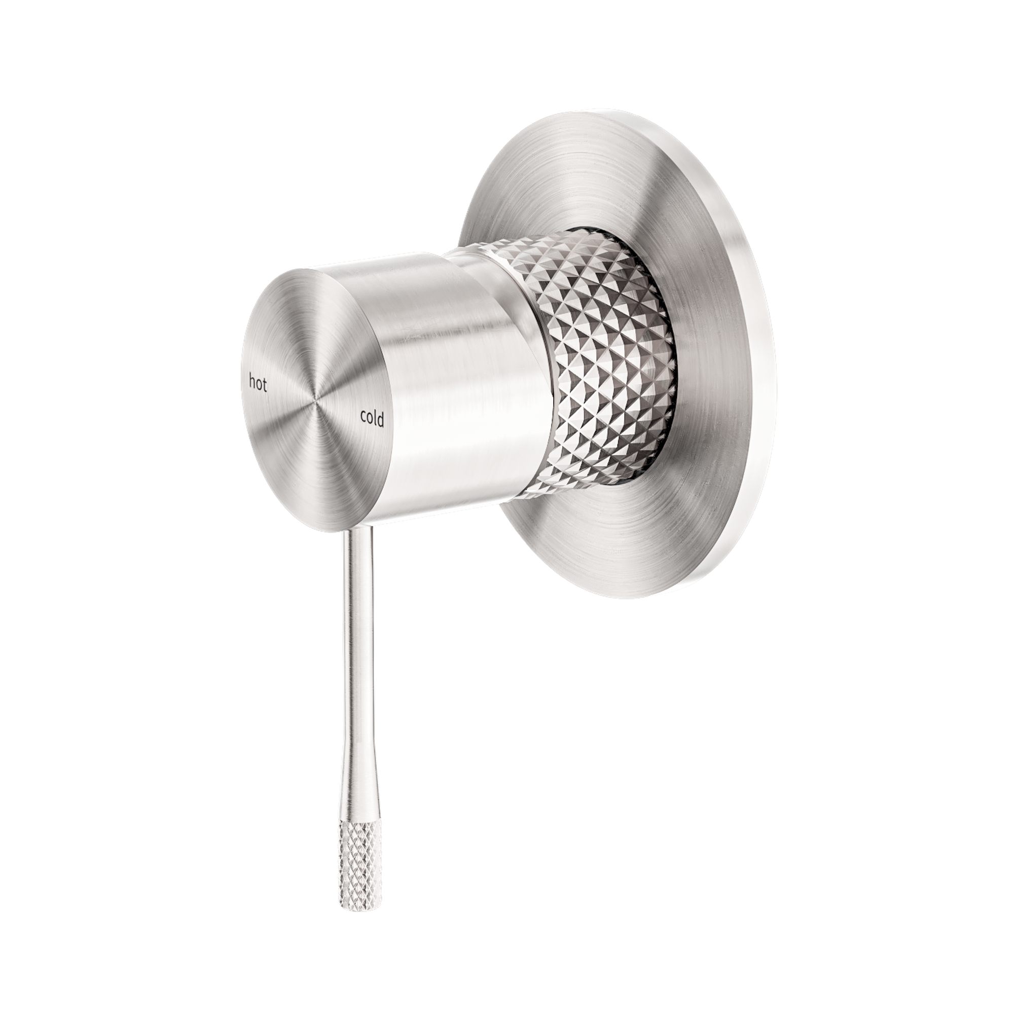 Nero Opal Wall/Shower Mixer 80mm Plate, Brushed Nickel