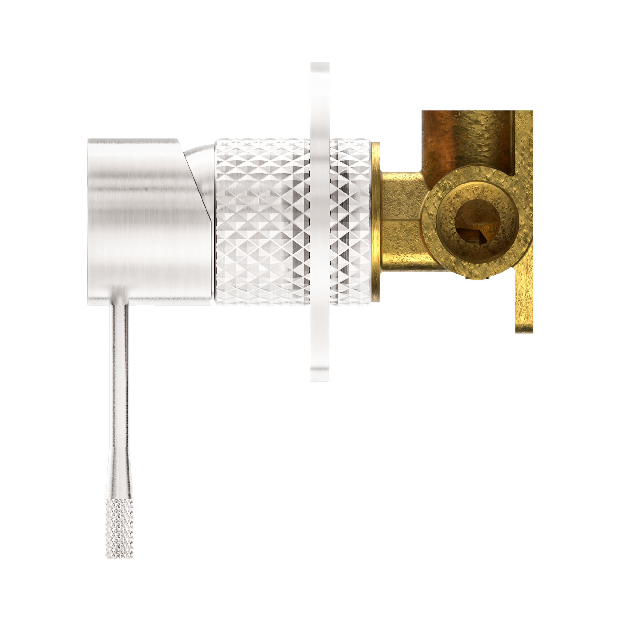 Nero Opal Wall/Shower Mixer 80mm Plate, Brushed Nickel