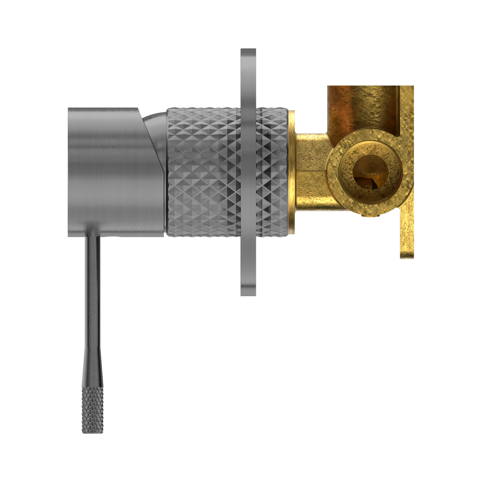 Nero Opal Wall/Shower Mixer 80mm Plate, Graphite