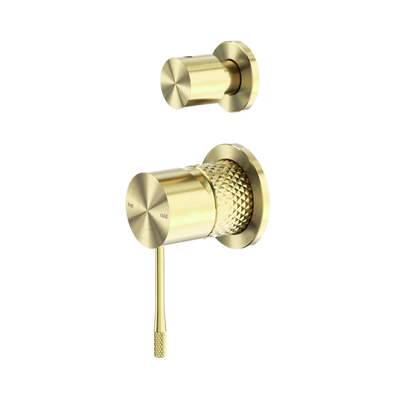 Nero Opal Shower Mixer With Diverter Separate Plate, Brushed Gold