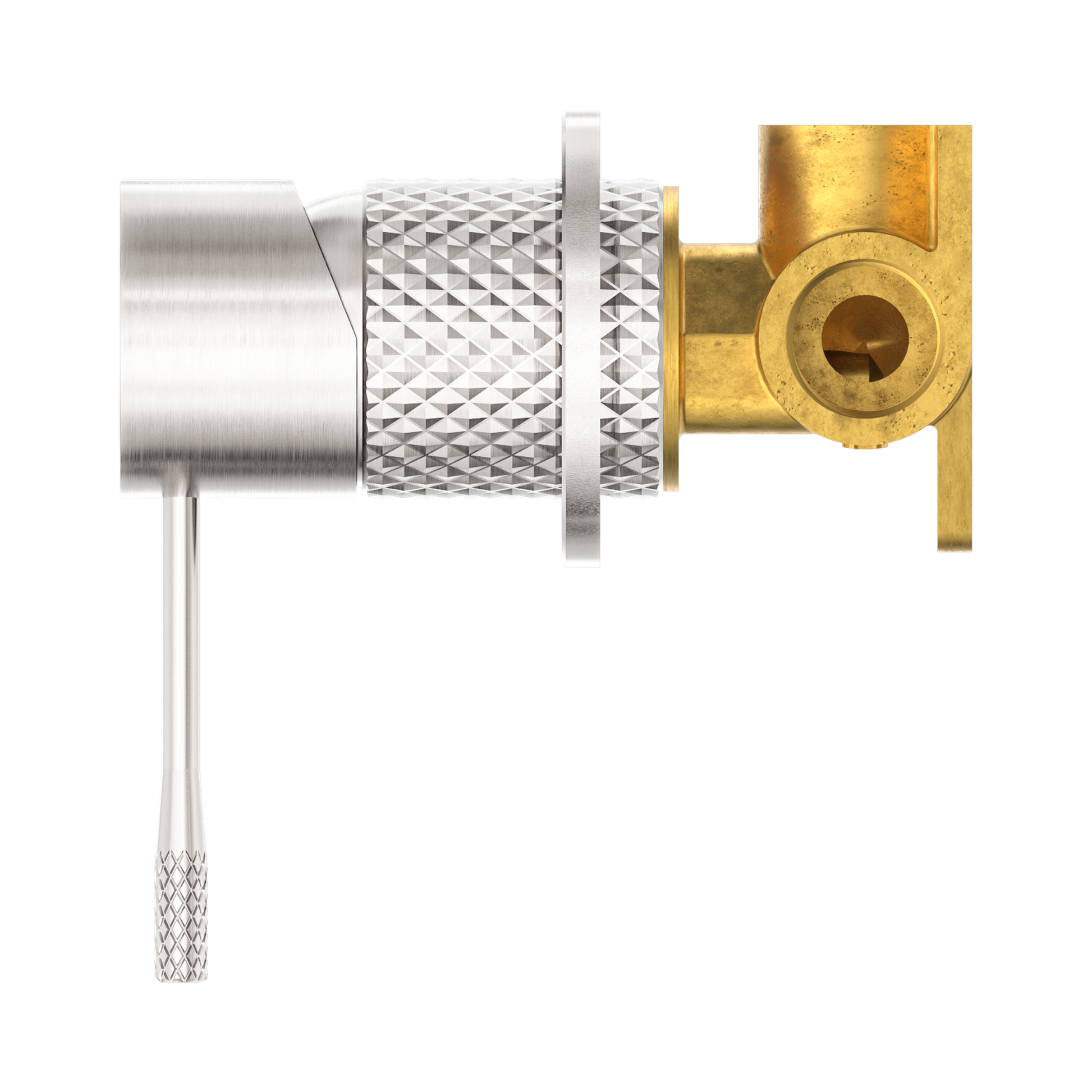 Nero Opal Wall/Shower Mixer 60mm Plate, Brushed Nickel