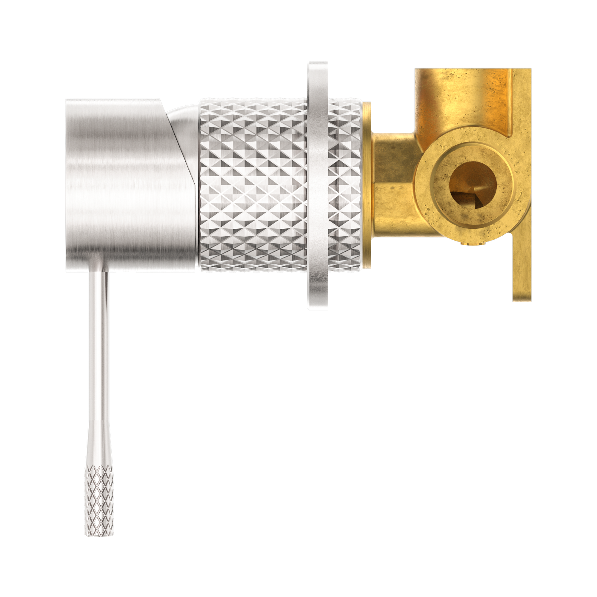 Nero Opal Wall/Shower Mixer 60mm Plate, Brushed Nickel