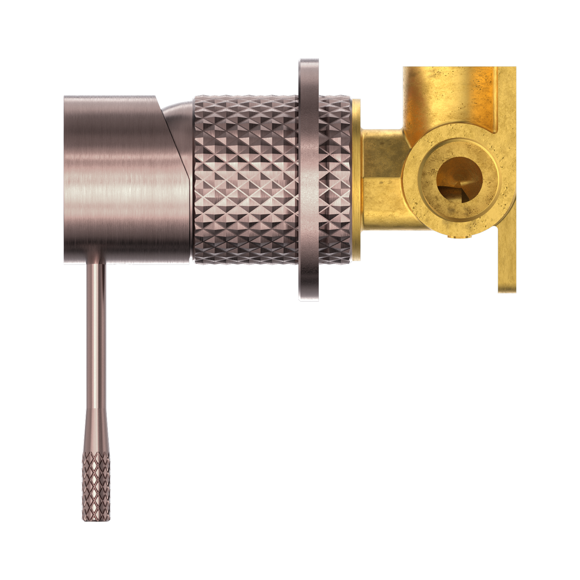 Nero Opal Wall/Shower Mixer 60mm Plate, Brushed Bronze