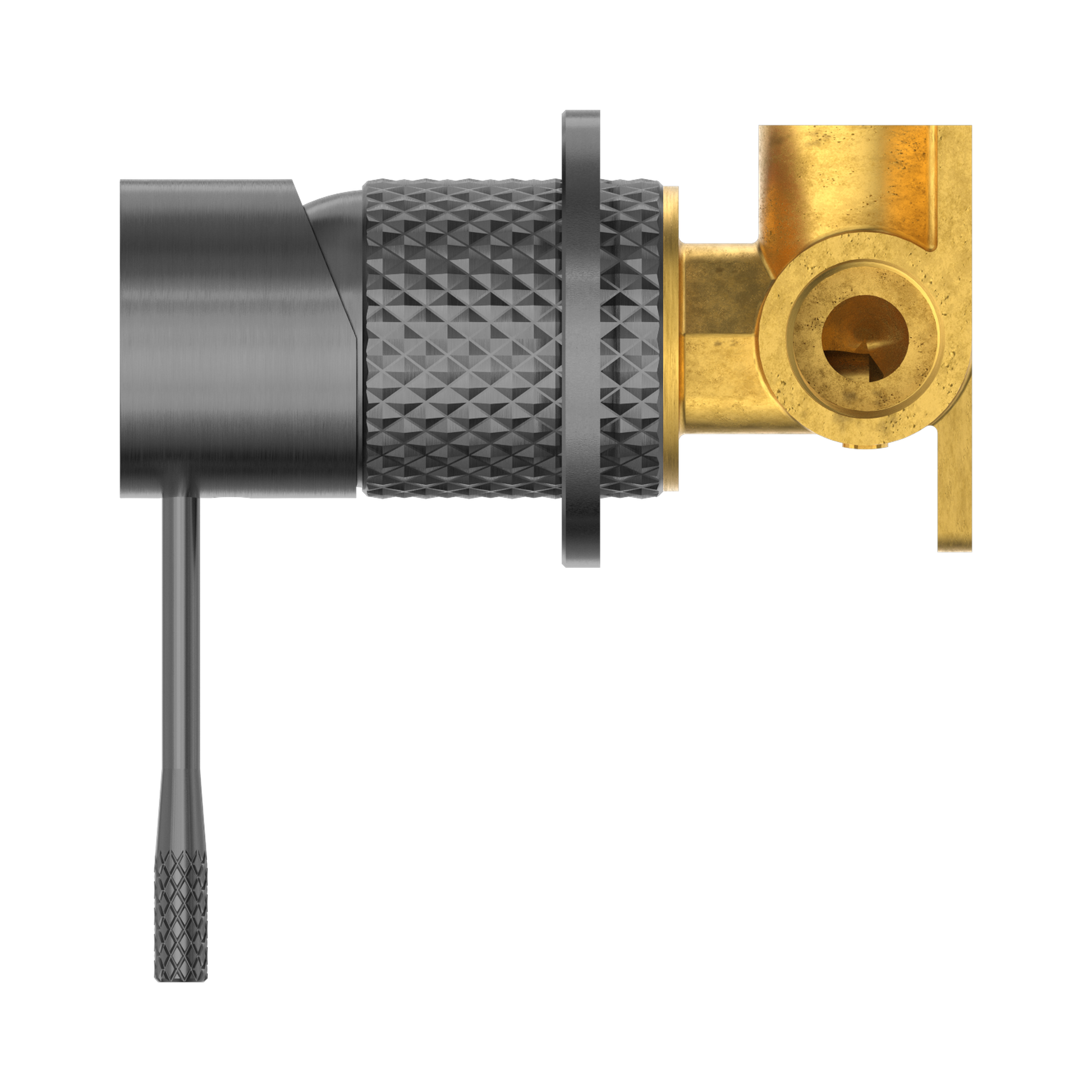 Nero Opal Wall/Shower Mixer 60mm Plate, Graphite