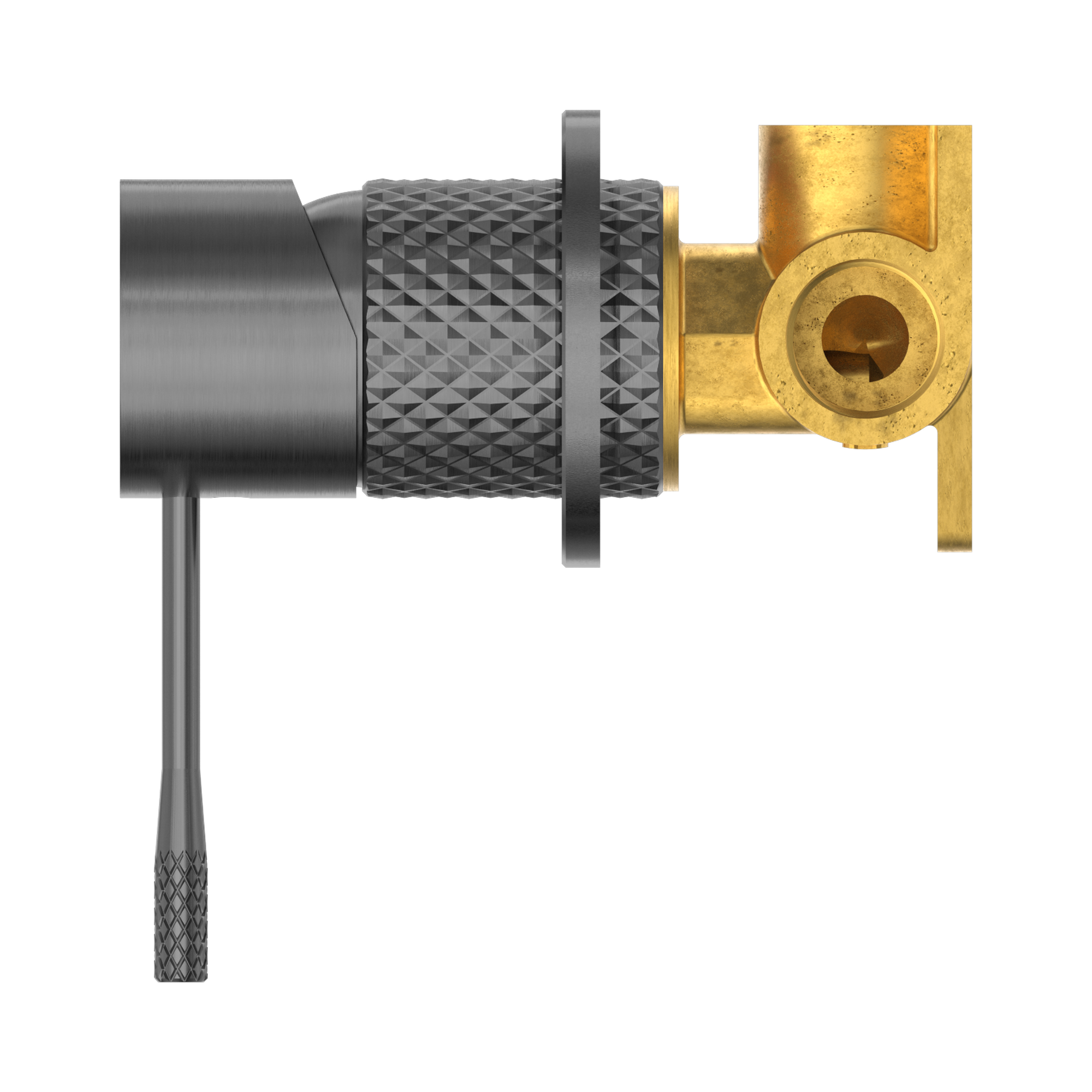 Nero Opal Wall/Shower Mixer 60mm Plate, Graphite