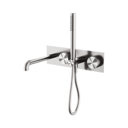 Nero Opal Progressive Shower System With Spout 230mm, Brushed Nickel