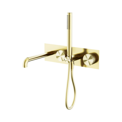 Nero Opal Progressive Shower System With Spout 250mm, Brushed Gold