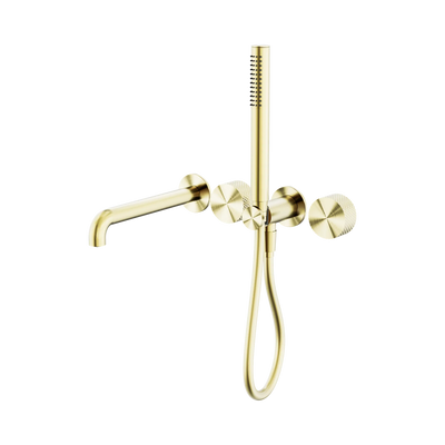 Nero Opal Progressive Shower System Separate Plate With Spout 230mm, Brushed Gold