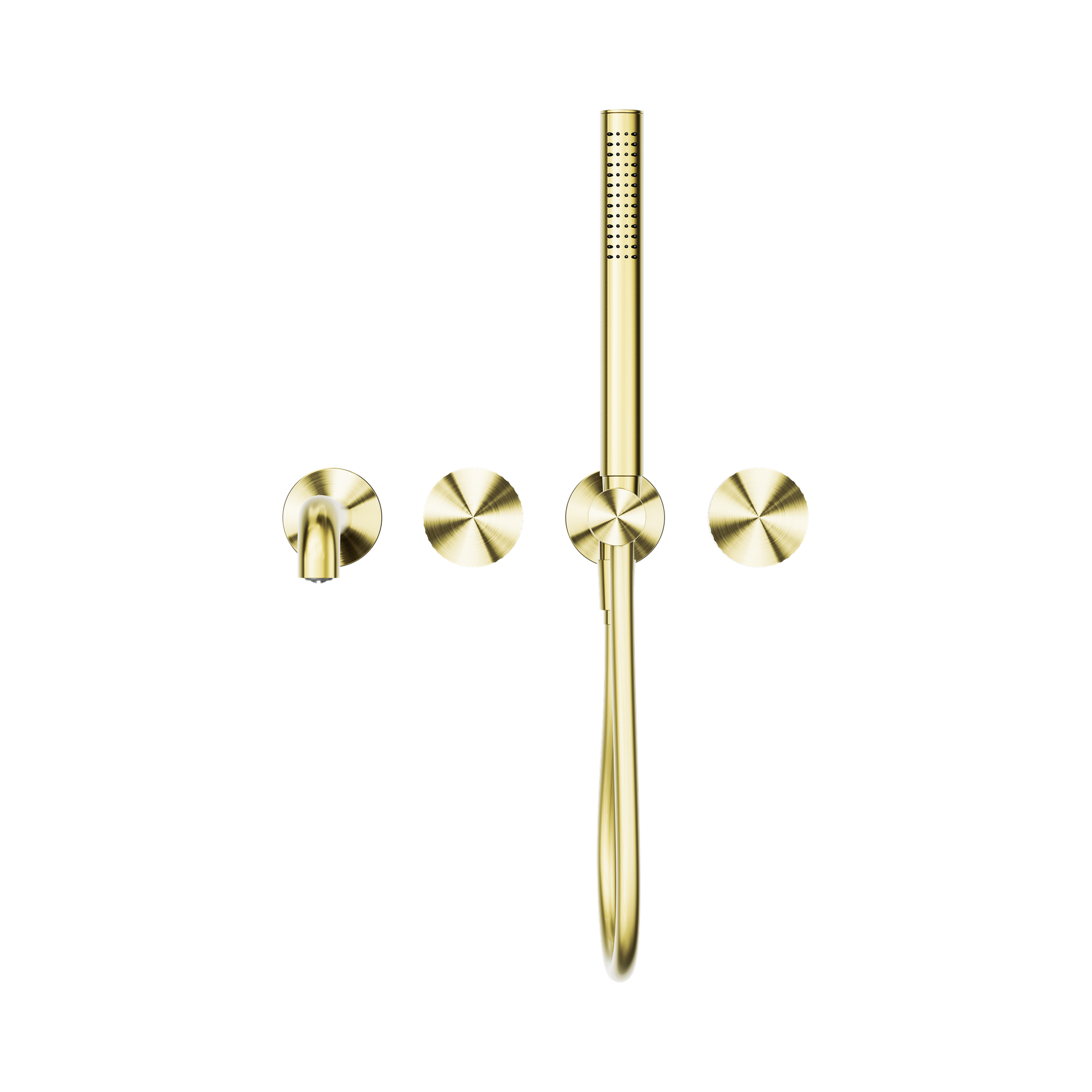 Nero Opal Progressive Shower System Separate Plate With Spout 230mm, Brushed Gold